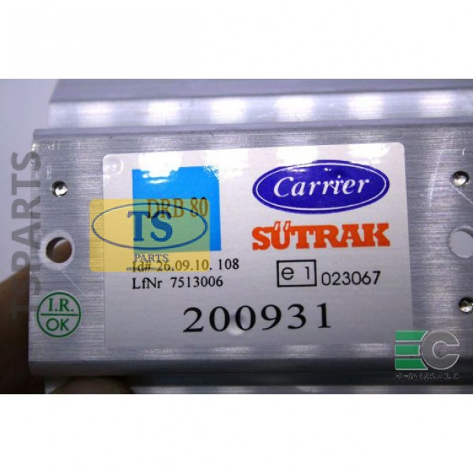 26.09.10.108  SUTRAK   ΠΛΑΚΕΤΑ ΜΟΤΕΡ  24VDC 15A  26,09,10,108 , 26.09.10.108 Carrier-Sutrak speed variator (15 A) OE: 260910108 With filter, 15A, for DRB80 Ref.: 260910108 With filter, 15A, for DRB80 Ref.: 260910108 ΜΟΤΕΡ CONDESER MOTOR FAN